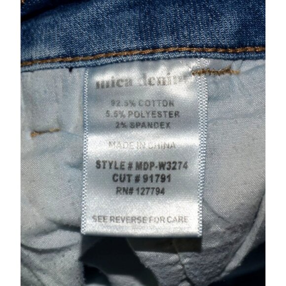 Mica Ladies Light Wash Wide Leg Jeans Size 29 High Rise Stretch Casual Pockets - Picture 10 of 11